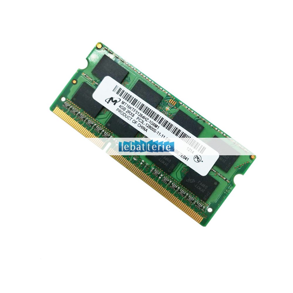 1600mhz sodimm non-ecc 204 broches mémoire sans tampon 1.35v ddr3l micron mt16ktf51264hz-1g6m1 module de mémoire